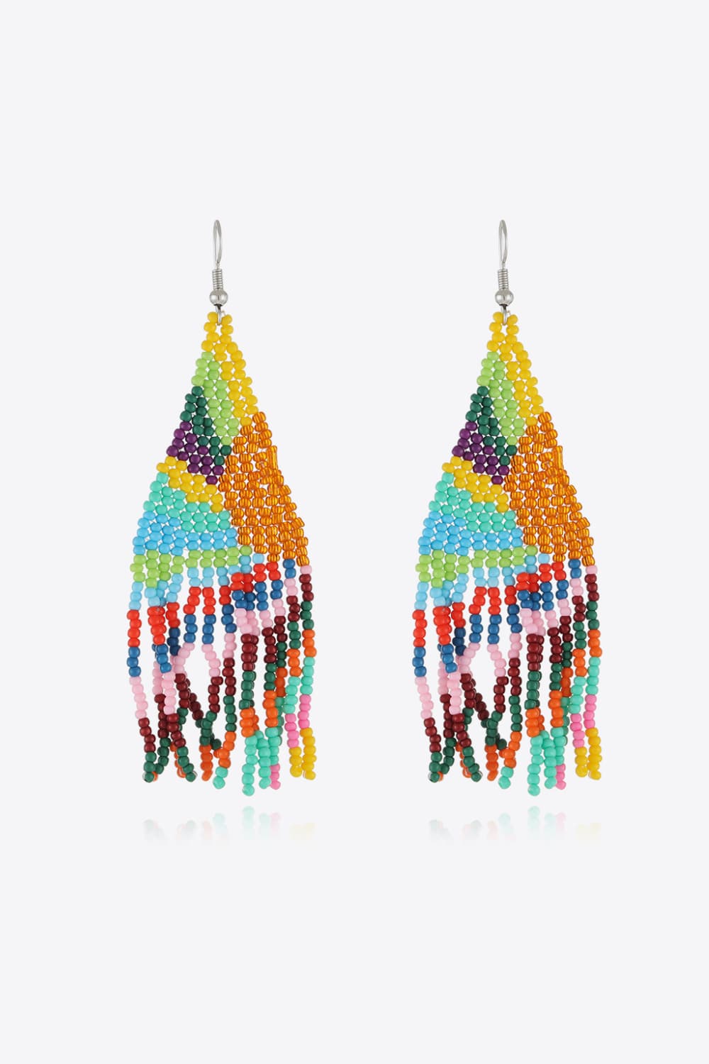 Ride Em' Cowgirl Long Beaded Dangle Earrings