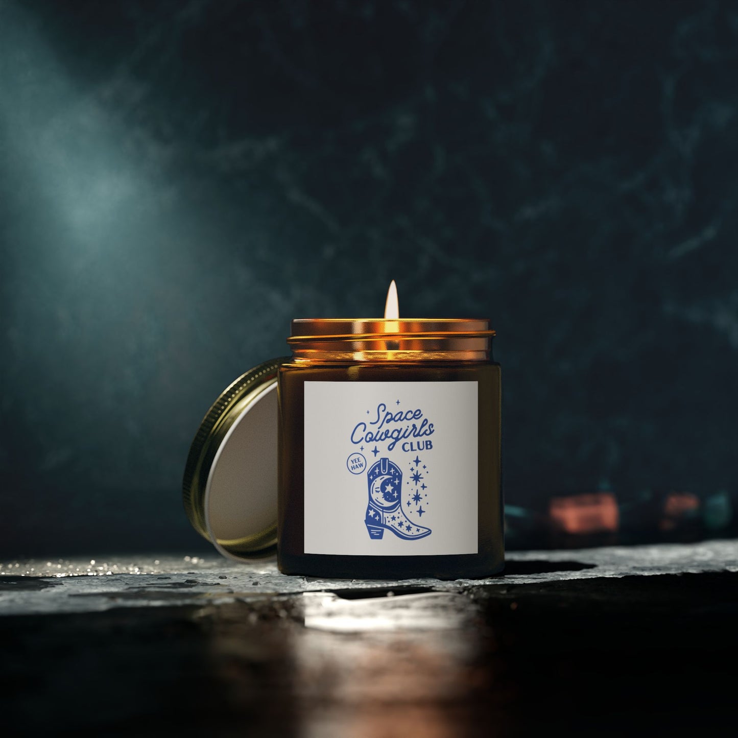 Space Cowgirls Club Scented Candle - Coconut Apricot Wax