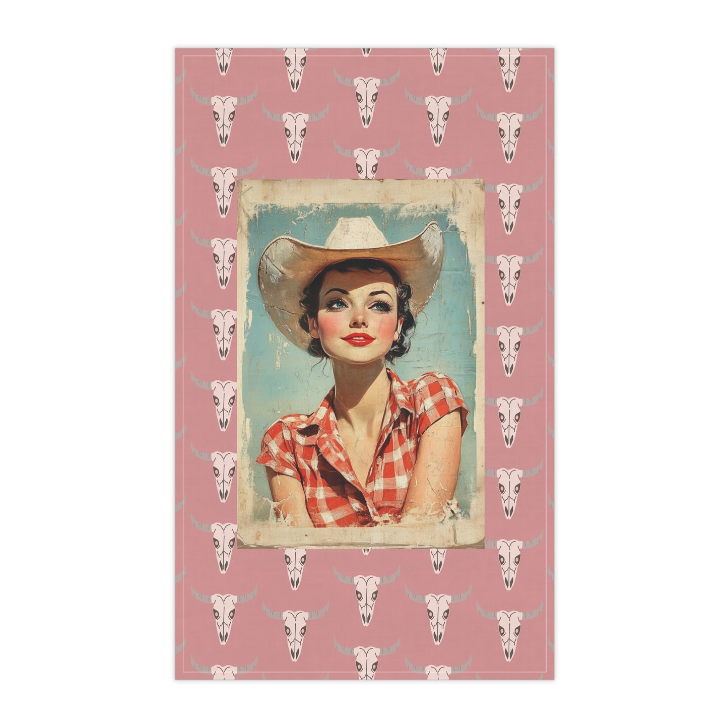 Ranchy Cowgirl Tea Towel