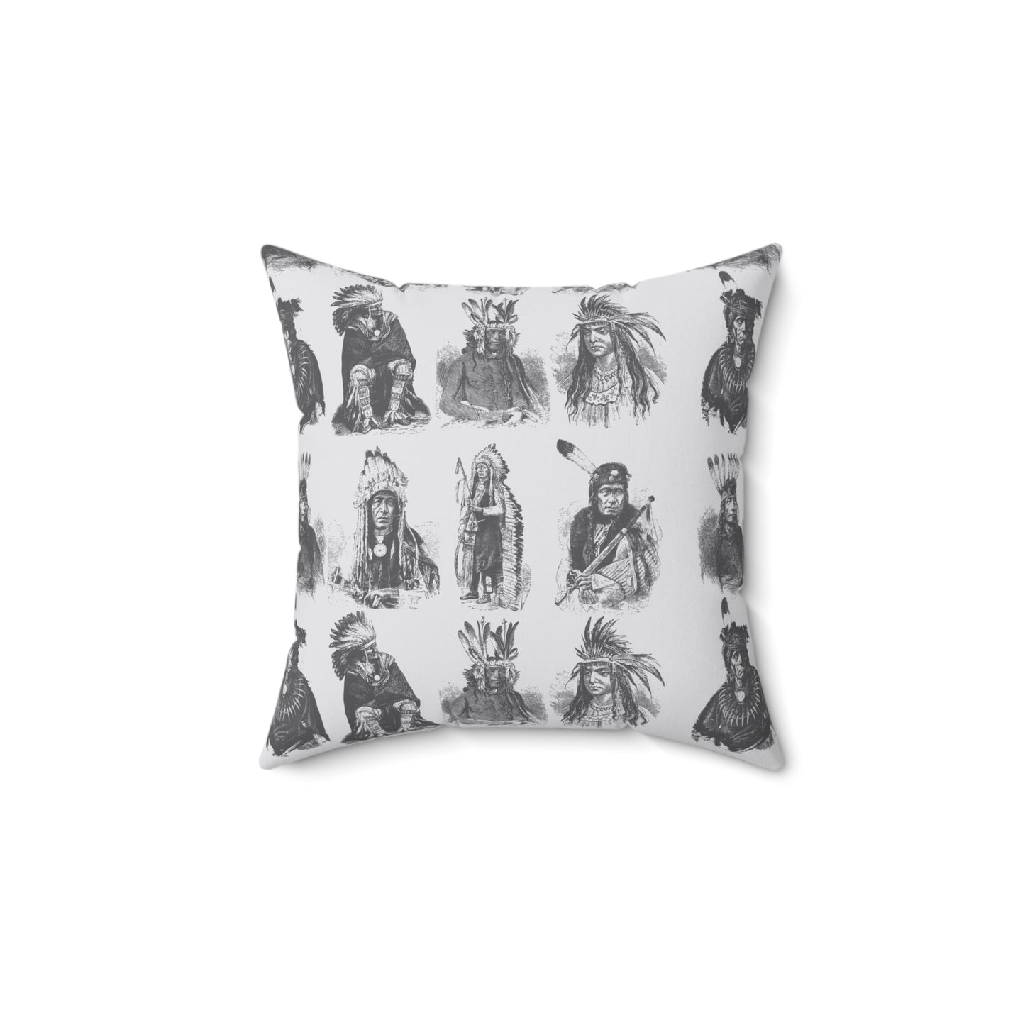 Vintage Natives Throw Pillow