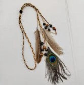 Peacock Feather Festival Necklace #1159