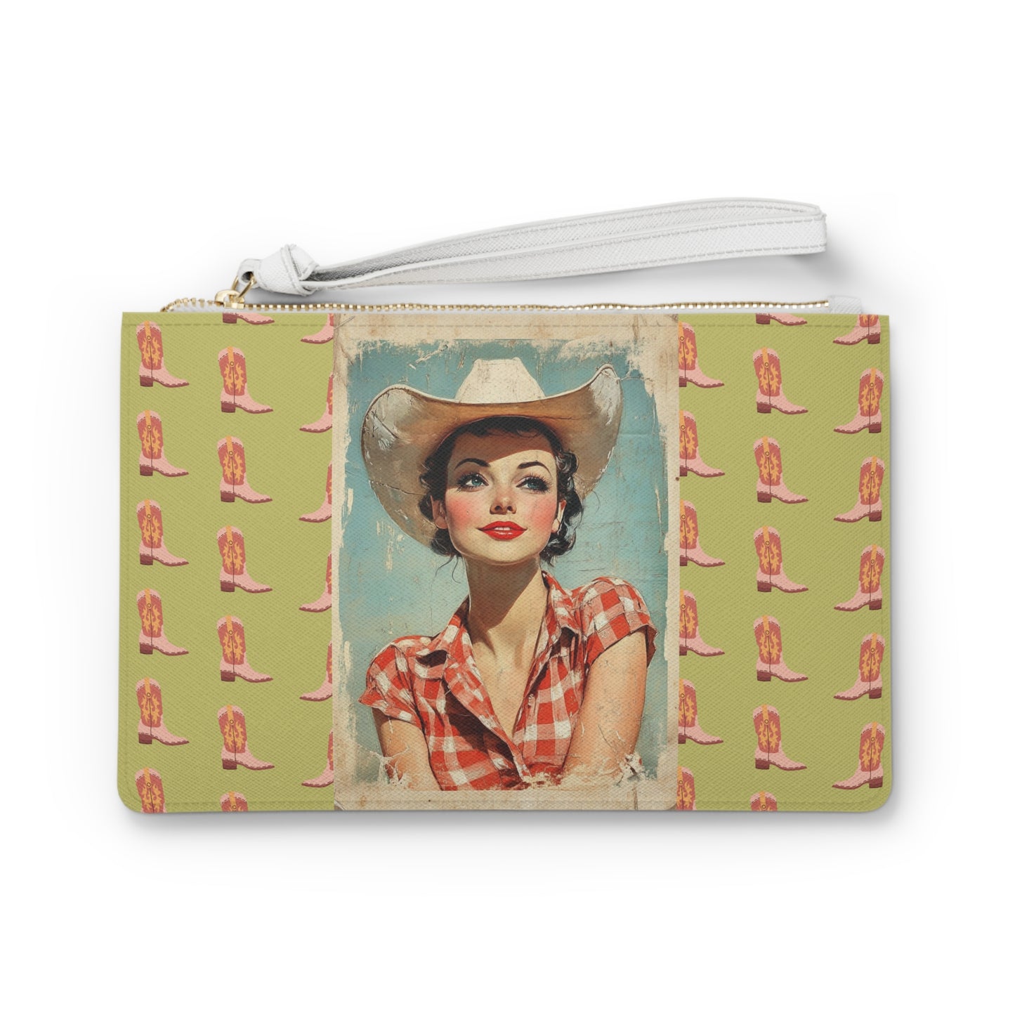 Vintage Cowgirl Western Clutch Bag