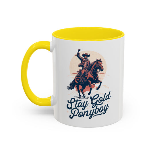 Stay Gold Ponyboy Accent Coffee Mug (11 oz)