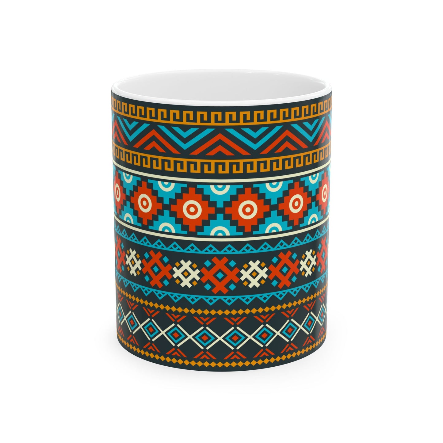 Aztec Pattern Ceramic Mug – 11oz