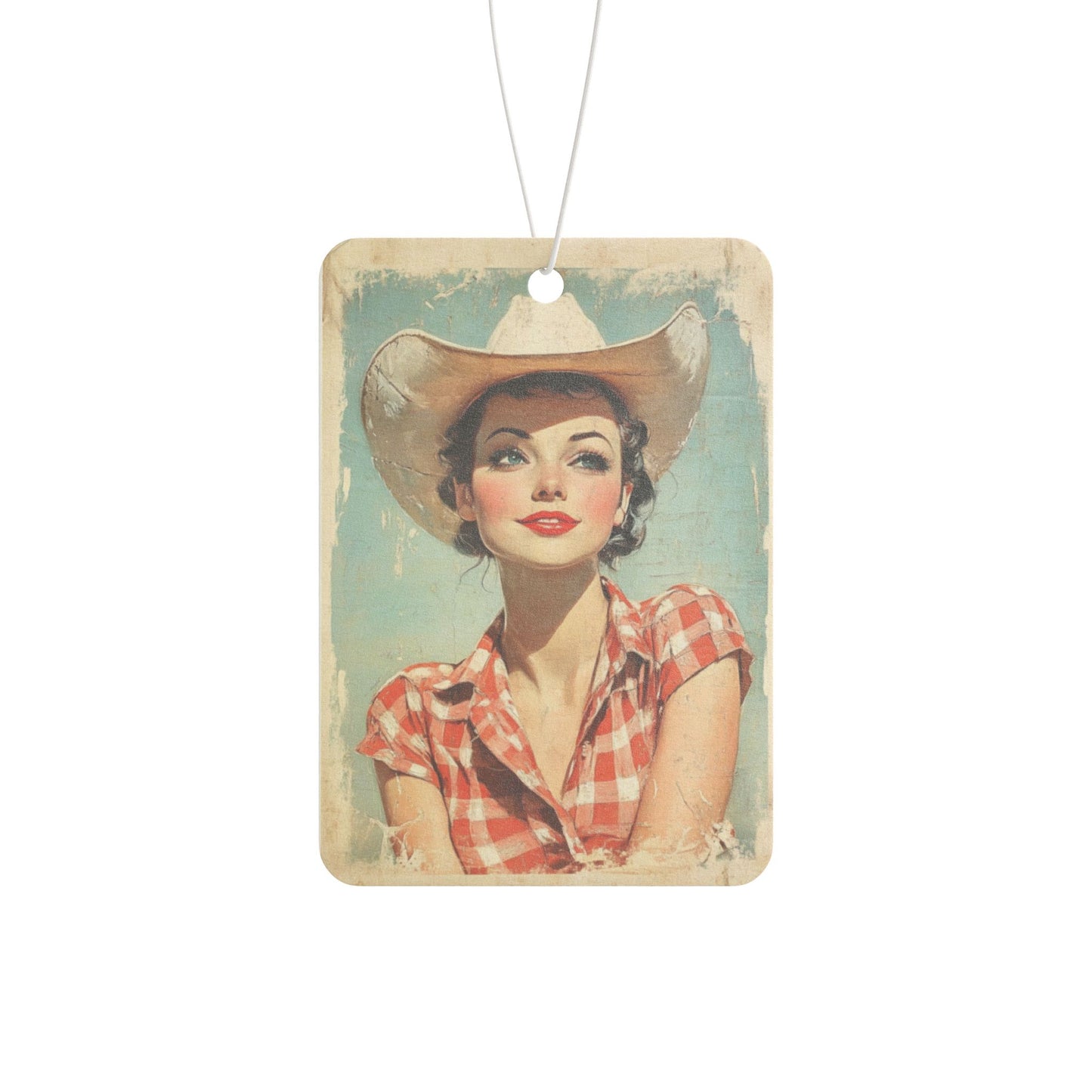 Vintage Cowgirl Car Air Freshener