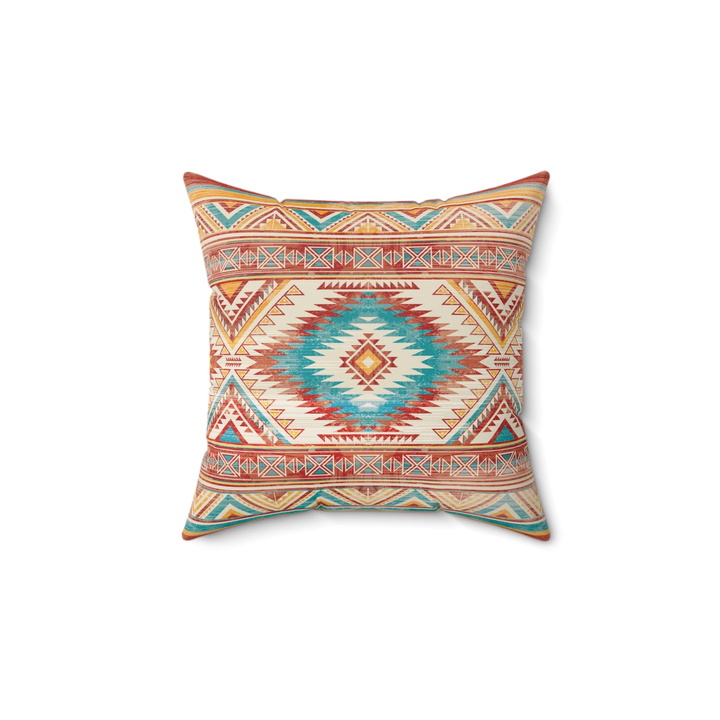 Washed Aztec Pattern Throw Pillow