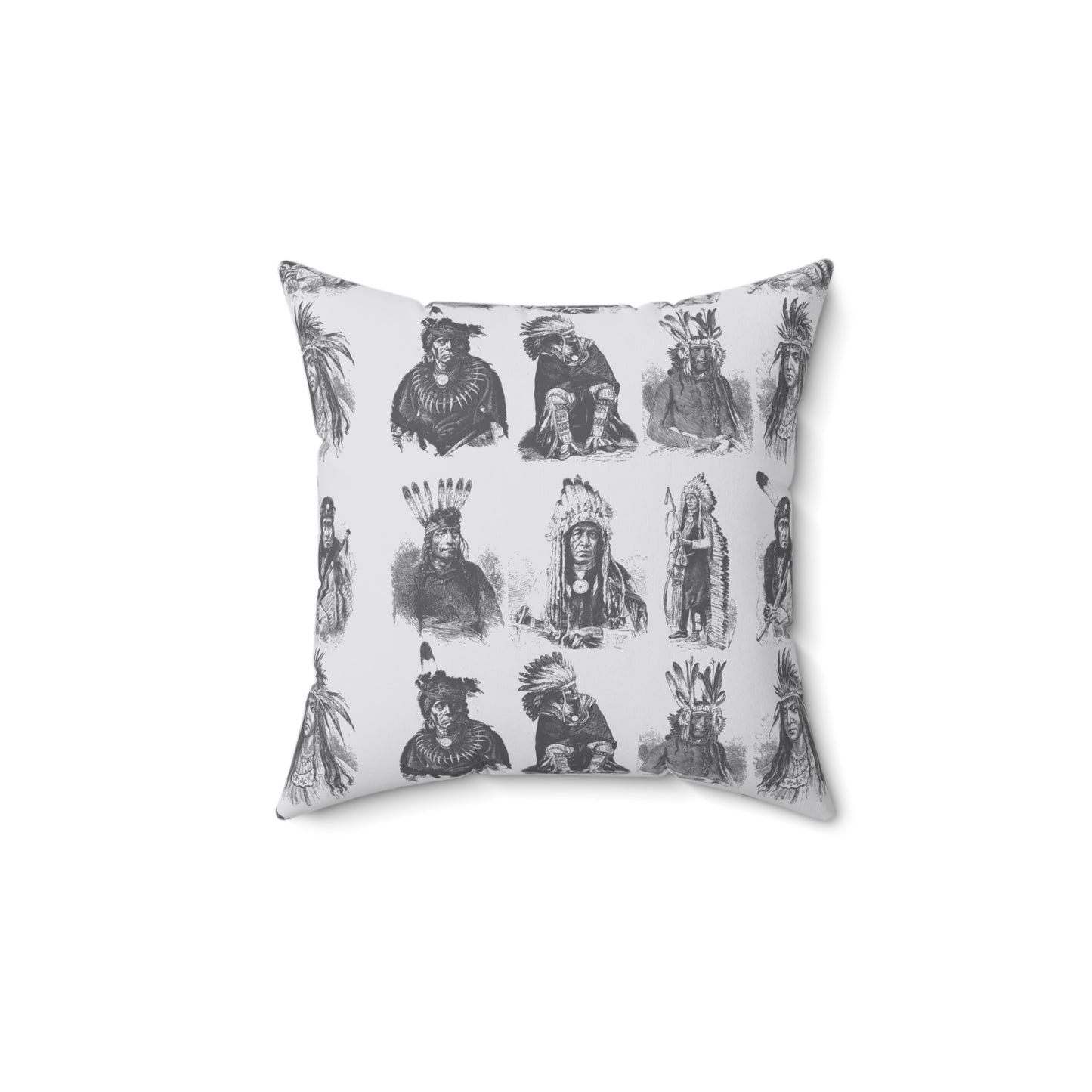 Vintage Natives Throw Pillow