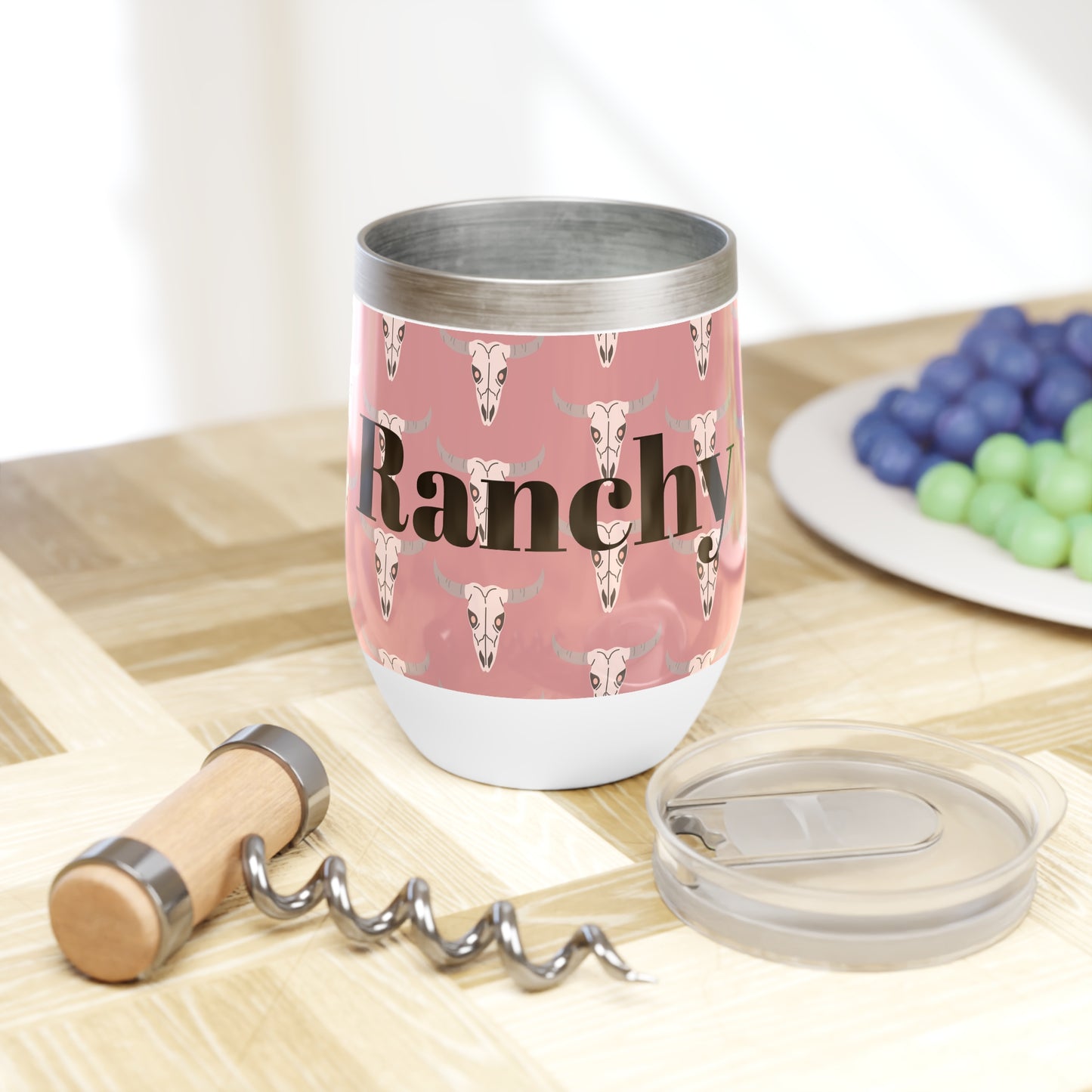 Ranchy Skull Wine Tumbler