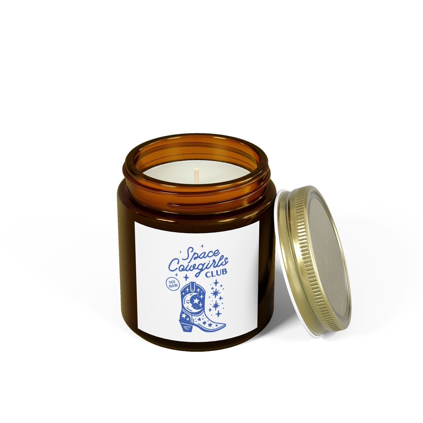 Space Cowgirls Club Scented Candle - Coconut Apricot Wax