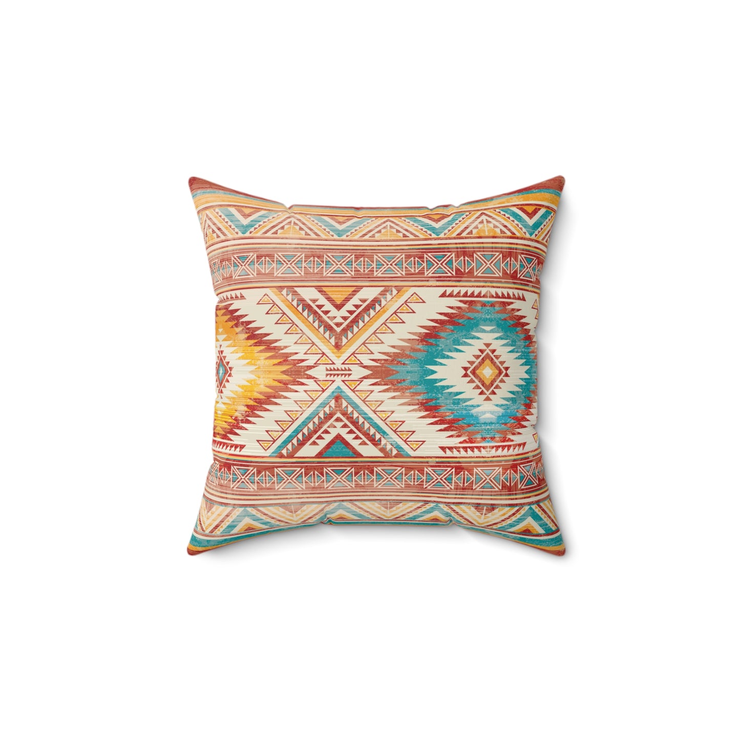 Washed Aztec Pattern Throw Pillow