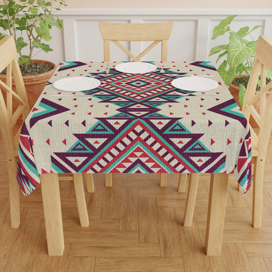 Vibrant Aztec Geometric Tablecloth