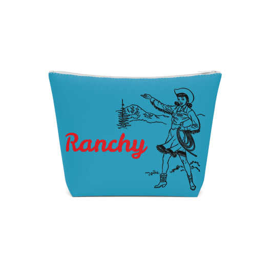 Ranchy Cotton Cosmetic Bag - Fun Western Style Travel Pouch