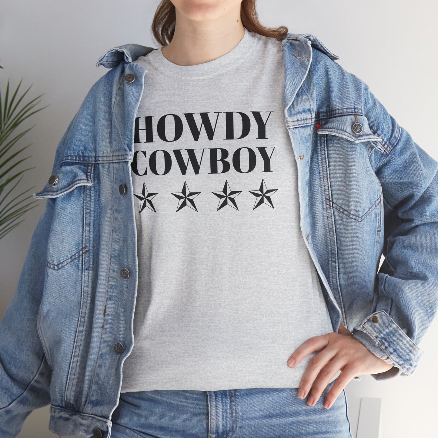 Howdy Cowboy Heavy Cotton T-Shirt