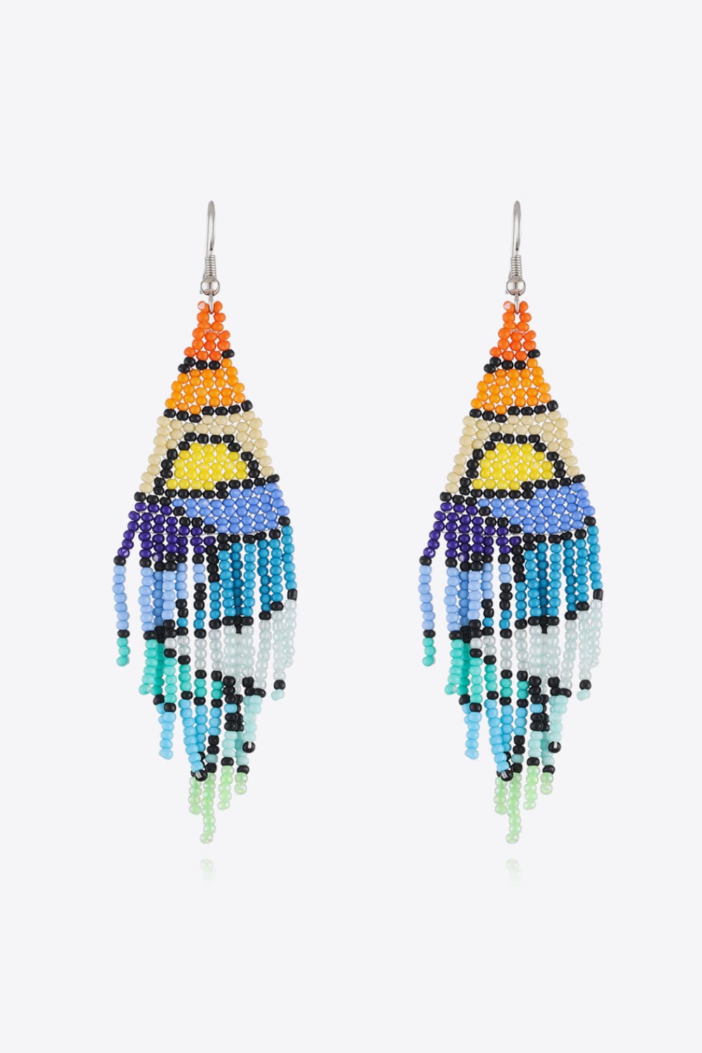 Ride Em' Cowgirl Long Beaded Dangle Earrings