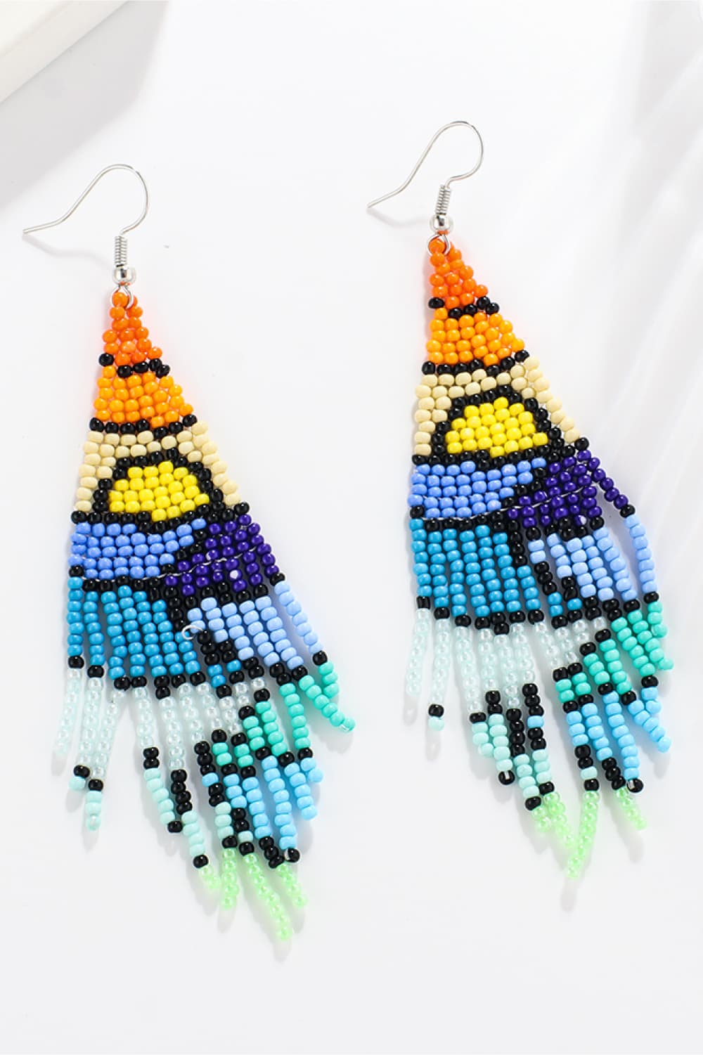 Ride Em' Cowgirl Long Beaded Dangle Earrings